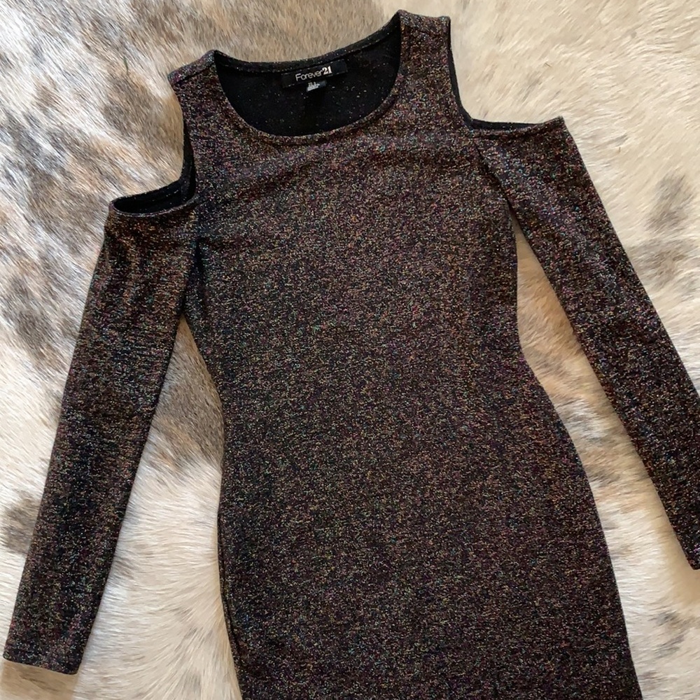 Sparkle Mini Long Sleeve Dress | Size: S